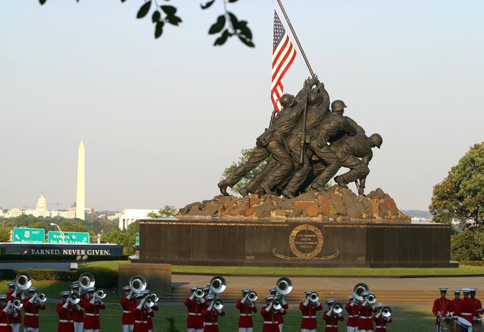  transsexual midget to the US Marine Iwo Jima Memorial at Arlington?
